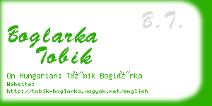 boglarka tobik business card
